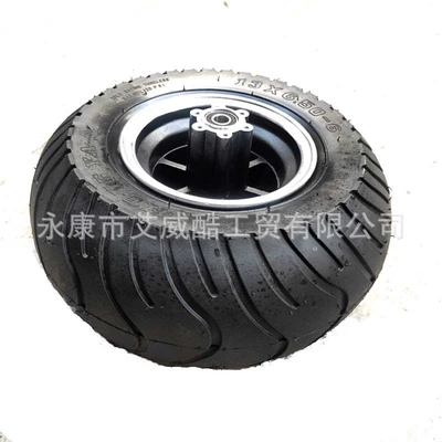 13 inch widened electric scooter vacuum tire 6 inch aluminum wheel hub motor wheel 13x6.50-6 small Harley tire (Elektrikli avtomobil şinləri)
