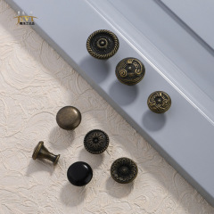 Modern minimalist drawer pull cabinet handle cabinet Chinese single hole antique bronze zinc alloy antique bronze