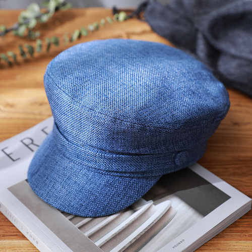 Hat women's spring and summer internet celebrity beret navy hat autumn and winter fashion Korean style casual octagonal retro peaked cap