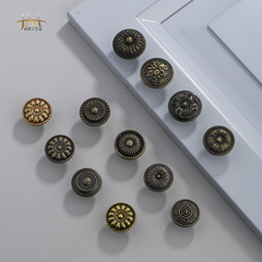 Elegant European-style drawer cabinet door pull, Chinese-style pendant cabinet door cabinet handle, antique single-hole pull