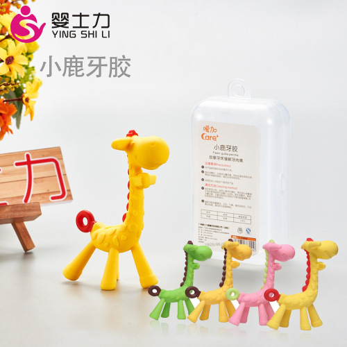 Infants' Giraffe Teething Stick, Baby Teething Stick, Biting Fun, Silicone Teether, Unscented