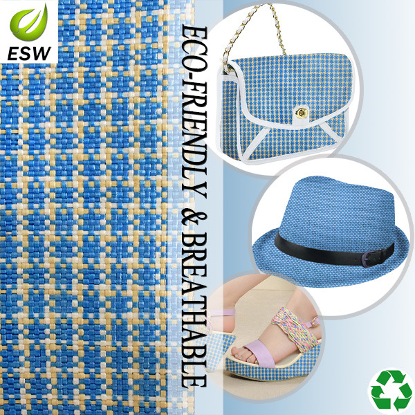 环保工艺编织面料 PP/PU编织面料 仿皮革面料 鞋材箱包面料