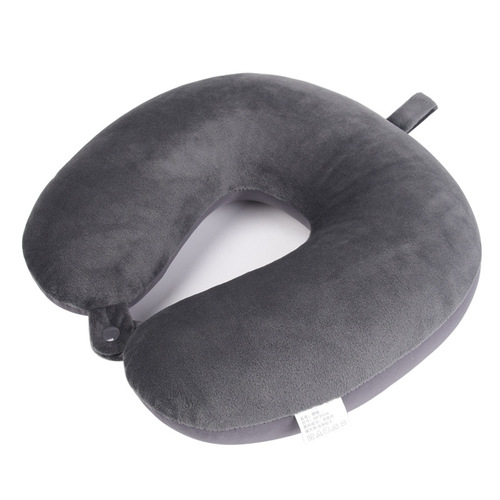U-shaped pillow foam particle U-shaped neck pillow solid color U-shaped neck pillow car travel neck pillow wholesale custom printing