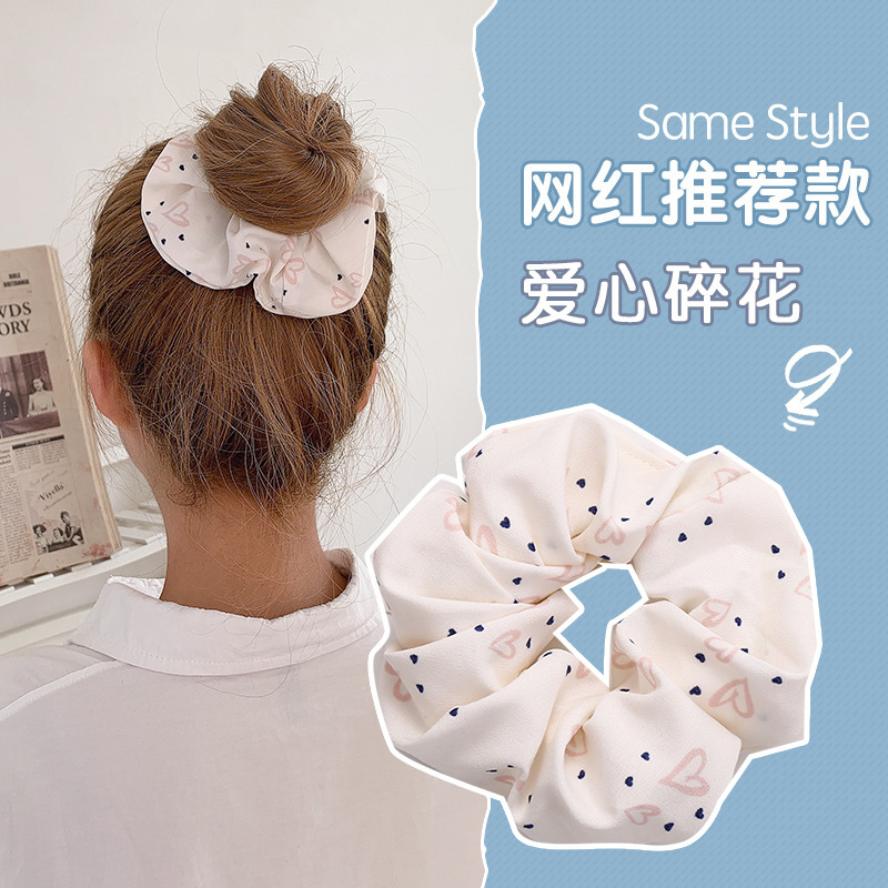 Sueño de la muchacha sirena Ji malla intestino grueso banda de goma banda de pelo cuerda de pelo accesorios para el cabello simple lindo Hada Mori tocado