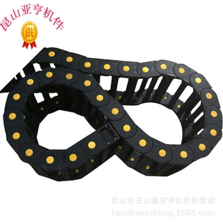 机床工程塑料电缆拖链TZ62机床线缆保护链条坦克履带尼龙拖链