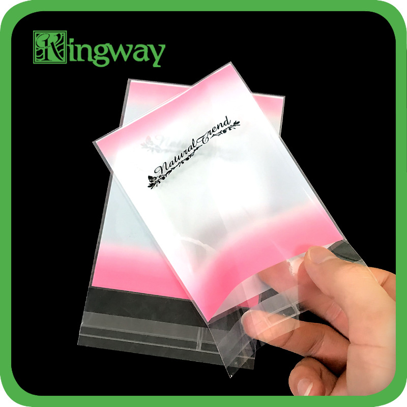 彩色印刷精美小饰品包装OPP自粘袋 美妆日化包装白底塑料自封袋