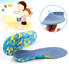 Velvet Camouflage Children's Insoles, Inverted Foot Insoles with Flat Sole and Arch Support Orthopedic Full Insoles