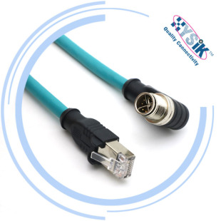 Profinet�����M12D�۹�ֱ�^������RJ45���I��̫�W������Cat6