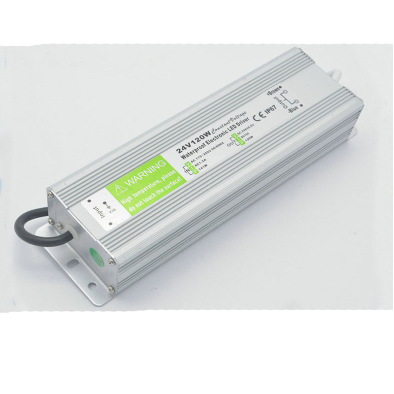 低压LED灯带灯条专用防水开关电源24V120W长条ip67变压器户外电源
