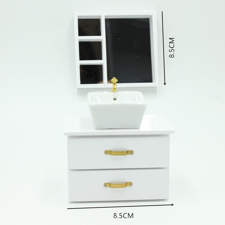 dollhouse����1��12ģ��ʳ��΢������ľ�ʼҾ��ķ�С��ԡ�Ҿ�̨