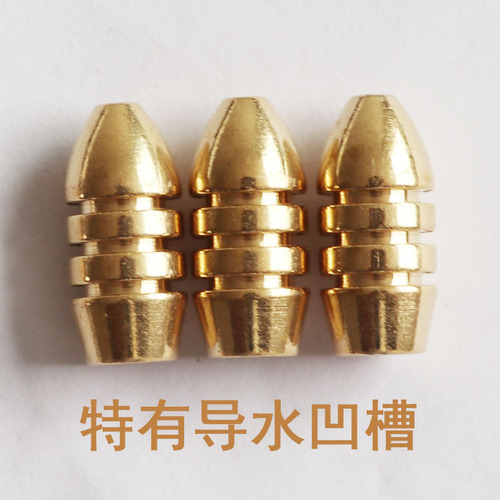 Threaded bullet copper, Tongxin fishing sinker, Texas fishing group weight sinker, fishing copper sinker, fish sinker, fishing gear accessories wholesale