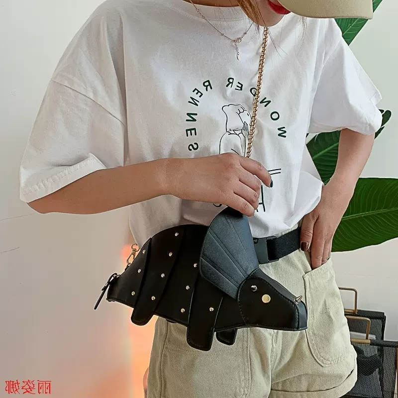 跨境外贸异形女包搞怪个性动物包卡通三角龙斜挎包创意恐龙单肩包