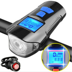 New night cycling light, cycling flashlight, bright headlight, waterproof USB rechargeable computer with speaker