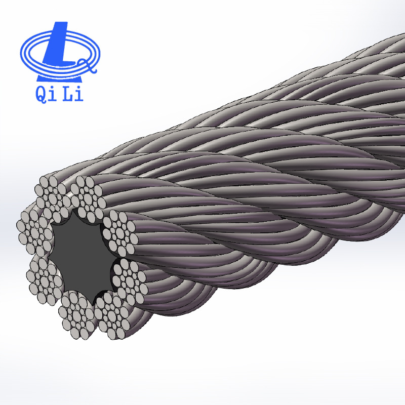Cuerdas de acero de elevador 8x19S de alta resistencia al desgaste 6 8 10 12 cuerda de elevador de carga tripulada cuerda de tracción