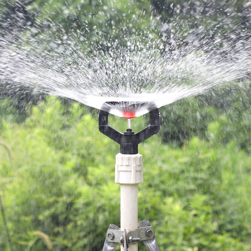 360 grados invernadero agrícola hortalizas riego césped rodada boquilla de pulverización de niebla de agua rotatoria boquilla de pulverización sin impuestos