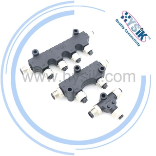 VT2-FKM5-FKM5-FSM5 M12 T型分路器金属款（一出二）船舶配件专用
