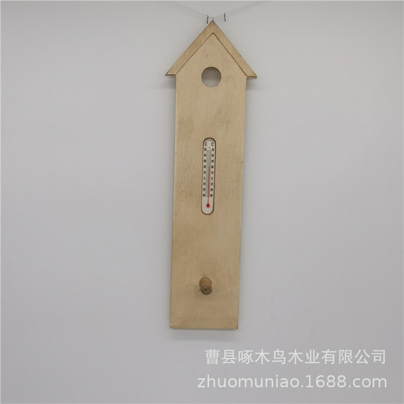 壁挂温度计欧美壁挂温度计室内温度计量器木质挂件挂件装饰品