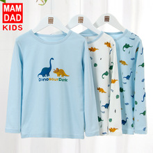 儿童打底衫两件装男童T恤长袖棉质A类宝宝打底上衣童装新品代发