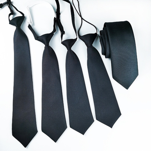 Black tie-free JK tie cotton hand-tied pullover lazy rubber band formal college Japanese uniform tie for women wholesale