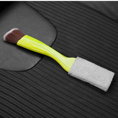 Car air conditioning air outlet cleaning brush supplies soft brush dust removal brush car interior multifunctional interior cleaning tool (Car cleaning tools) - green-224cm