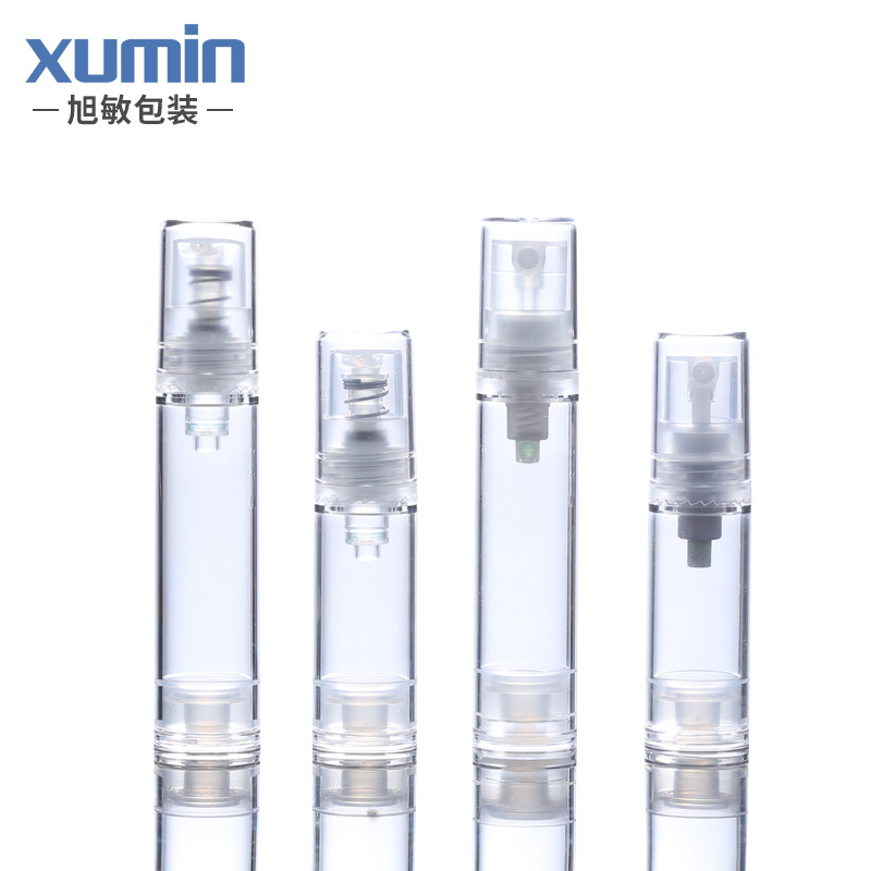 Xumin 5-10ML vacío transparente presionando botella de loción botella de spray de vacío producto de cuidado de la piel muestra de embalaje sub-botella