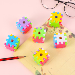 Factory direct supply creative simple Rubik's cube pencil sharpener pencil sharpener primary school students learning stationery pencil sharpener prizes