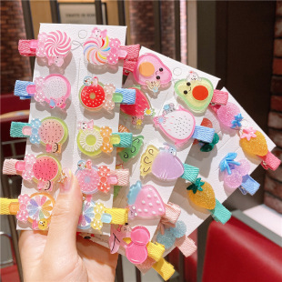 Korean version of pink cardboard set hairpin children's hairpin New Baby Bangs clip girls headdress hair accessories wholesale