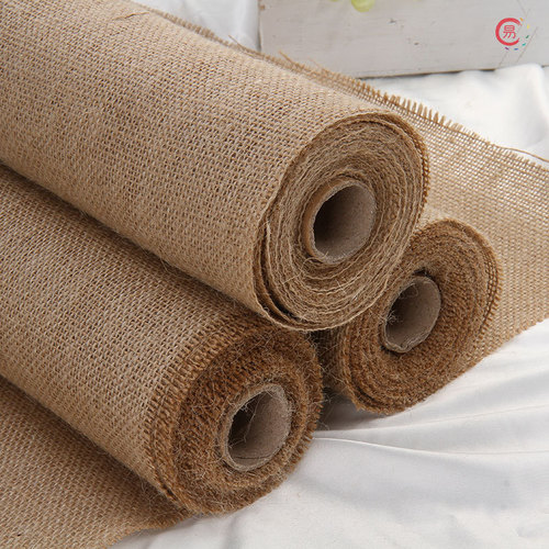 Budai Festival mugwort and leaves bouquet packaging, hand-woven jute fabric, colorful jute roll, natural jute sheet paper, handmade DIY flower material pack