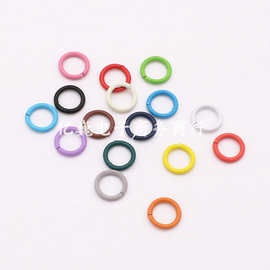 diy饰品配件1.2*8mm金属烤漆彩色闭口小单圈连接圈连接环手工材料