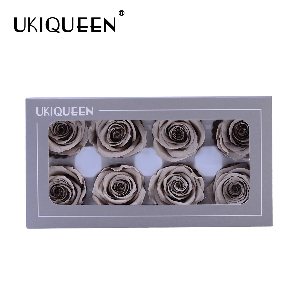 4-5cm 8 Flores, grado B DIY flores eternas, rosas eternas, Yunnan Kunming al por mayor, flores preservadas