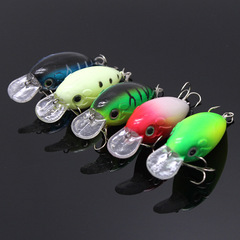 Factory Wholesale 8g 6.5cm ABS 5-color Fat Minnow Mini ABS Hard Bait Lure Kit for Largemouth Bass and Yellow Perch