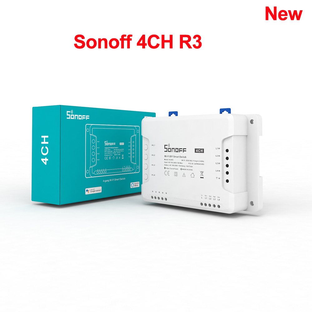Sonoff 4CH R3智能WiFi开关改装件每路独立手机远程控智能家居