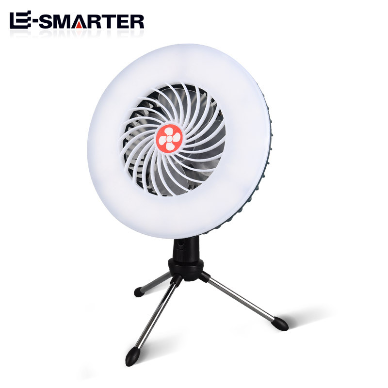 Salida de carga USB mini ventilador eléctrico mudo dibujos animados iluminación LED portátil estudiante puesto Oficina artefacto