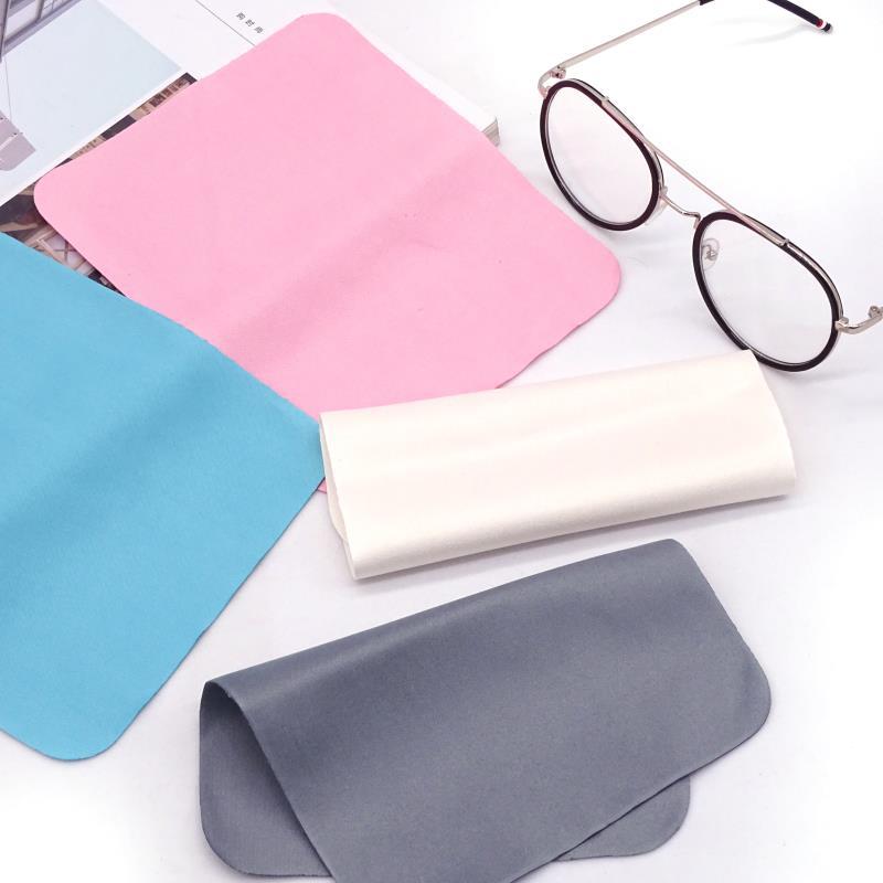 现货可加工纯色冰丝眼镜布超细纤维眼镜布镜头镜片手机电脑清洁布