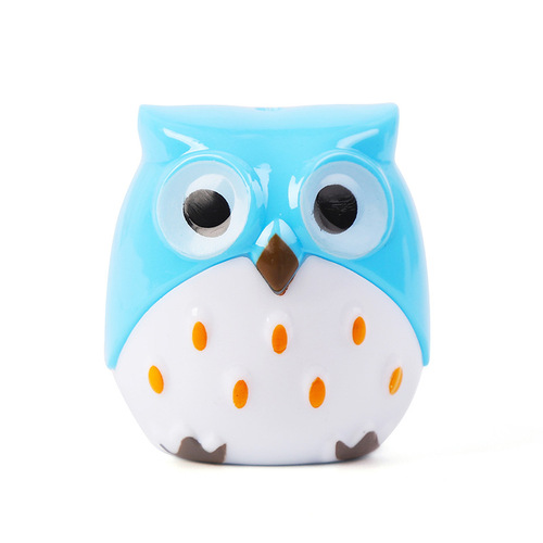 Creative cute cartoon owl pencil sharpener double hole pencil sharpener student pencil planer pencil machine pencil sharpener wholesale