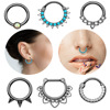 Zirconium stainless steel, nose piercing, earrings, European style, wholesale