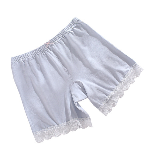 Summer girls' thin, comfortable and breathable leggings for developing students, boxer modal cotton lace children's underwear