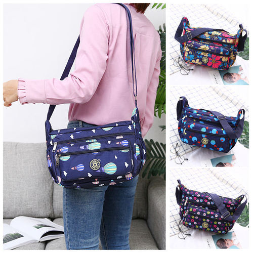 2024 New Oxford Waterproof Shoulder Bag Lightweight Large Capacity Korean Style Casual Middle-aged and Elderly Bag Multi-Compartment Crossbody Bag