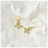 Summer cute earrings flower-shaped, Japanese and Korean, micro incrustation