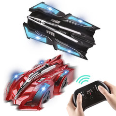 爬牆車電動遙控車攀爬特技車吸力帶燈光可充電男孩遙控汽車玩具