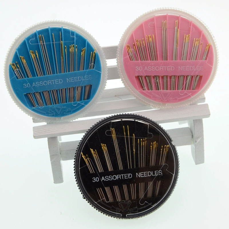 30 штук золотого хвоста Ручное шитье черная коробка для игл диск золотая коробка для игл игла набор швейных ниток аксессуары подлинное качество товаров