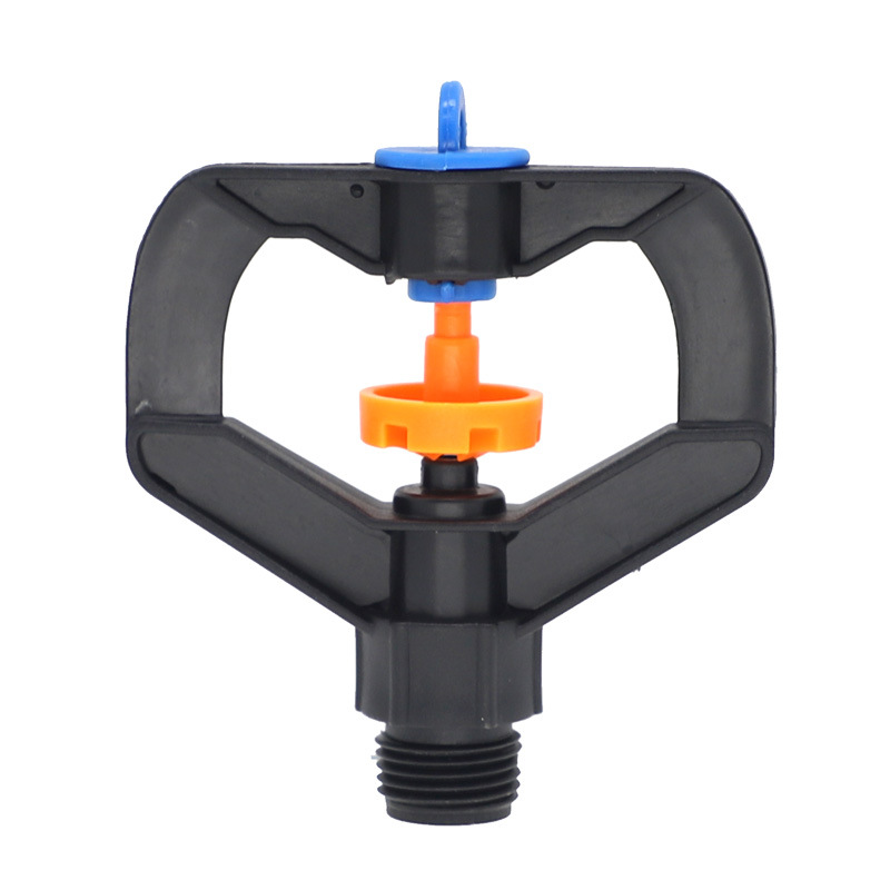 4 dientes de plástico 360 grados rociador rociador verde de riego de césped agrícola rociador de agua enfriamiento sin impuestos