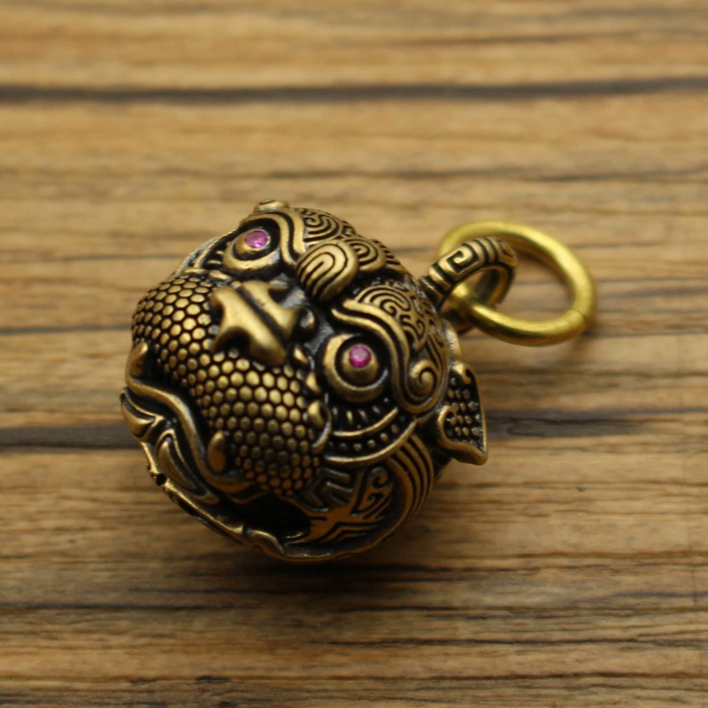 Creative copper small bell, pendant, lion, wholesale