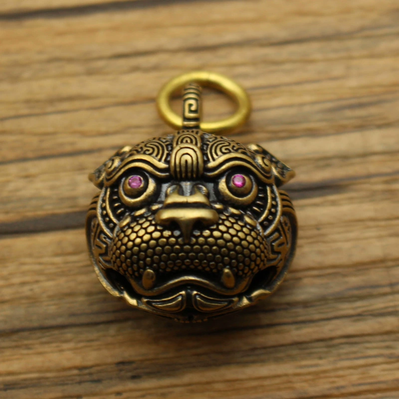 Creative copper small bell, pendant, lion, wholesale