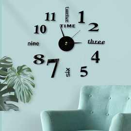 数字大尺寸艺术挂钟 欧式客厅时尚现代挂表DIY时钟创意墙钟表批发