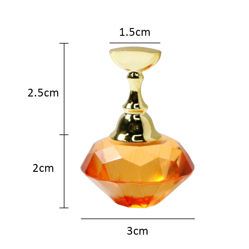 Princesa uñas de cristal titular de la base de cristal 5 traje de uñas titular de uñas soporte de exhibición de uñas de cristal asiento de práctica