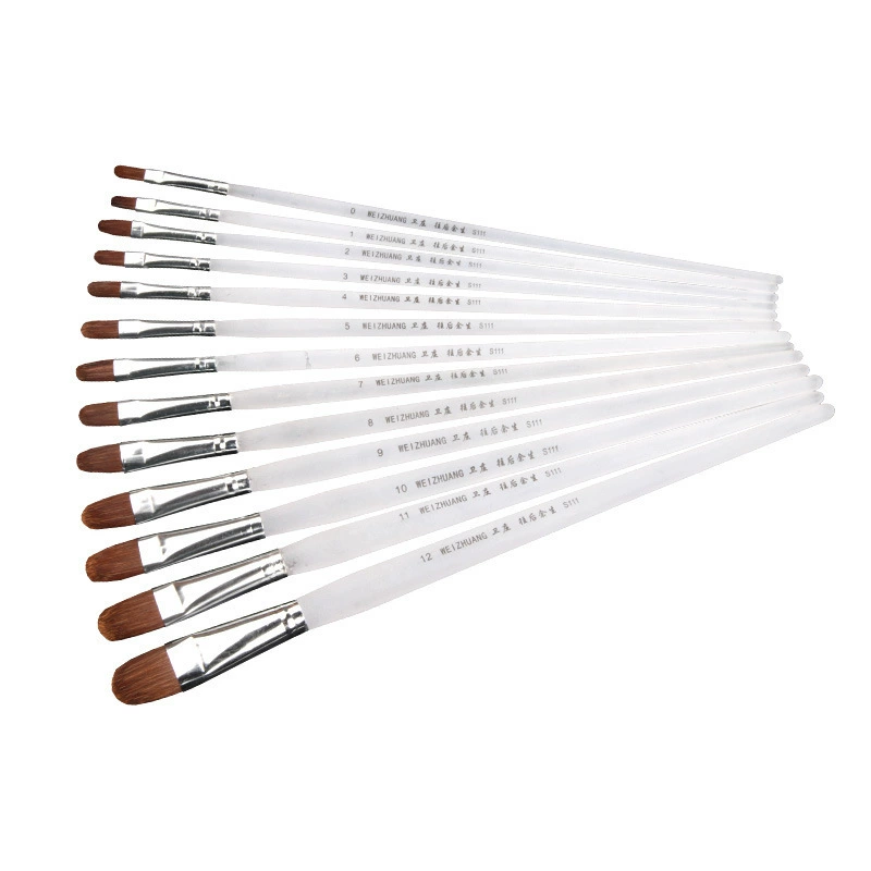 Foreign Trade Cross-border Weizhuang Transparent Frosted Wolf Hair Water Pastel Oil Painting Pen Pigment Painting Arrangement Pen Student Art Supplies