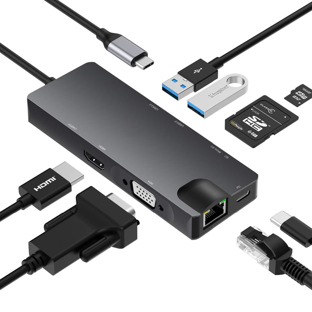 typec八合一扩展坞 steam游戏机手机电脑多功能usb c hub hdmi 4k