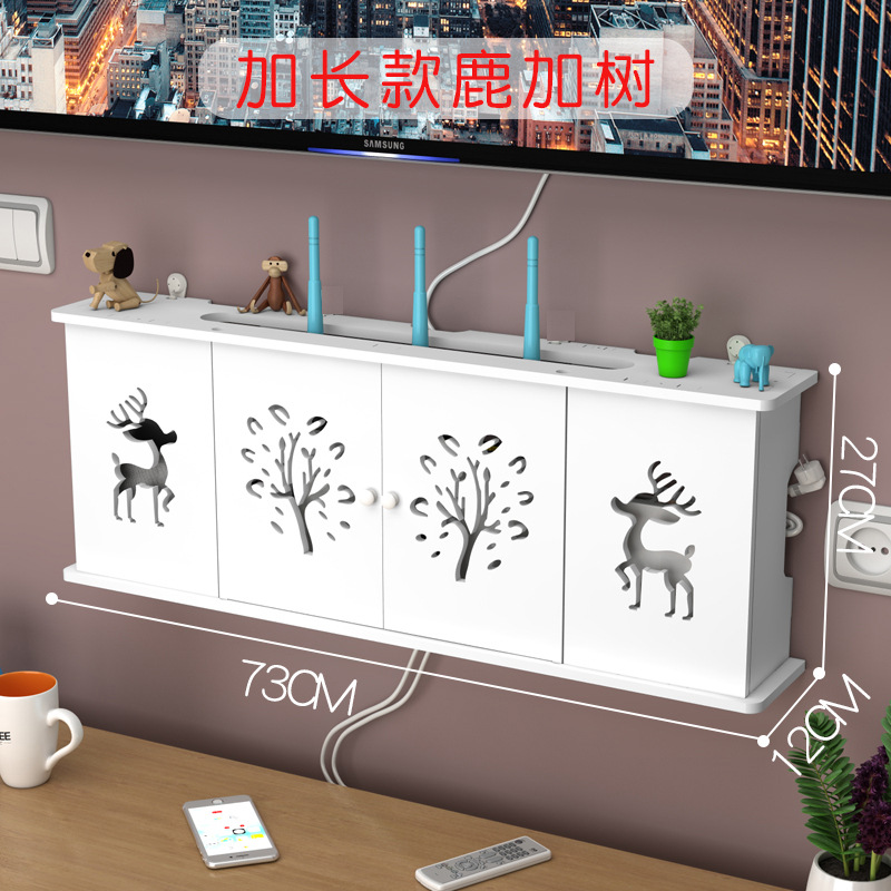 Creativo Punch-free rack de almacenamiento de pared TV Set-Top Box rack de pared dormitorio sala de estar router caja de almacenamiento al por mayor