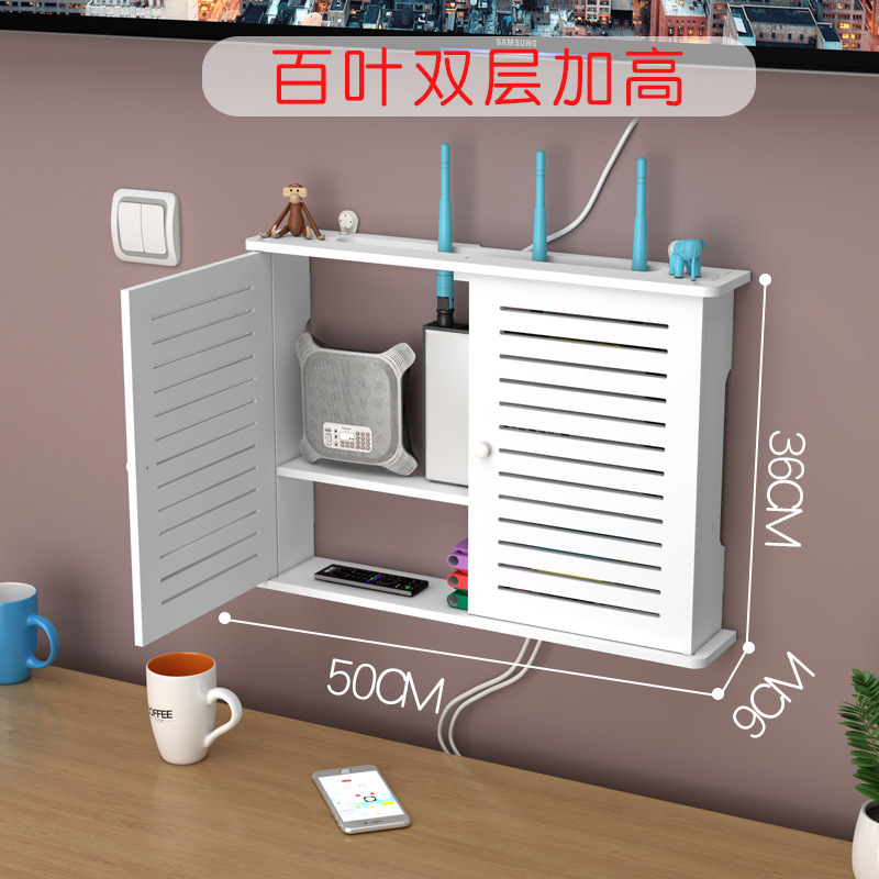 Creativo Punch-free rack de almacenamiento de pared TV Set-Top Box rack de pared dormitorio sala de estar router caja de almacenamiento al por mayor